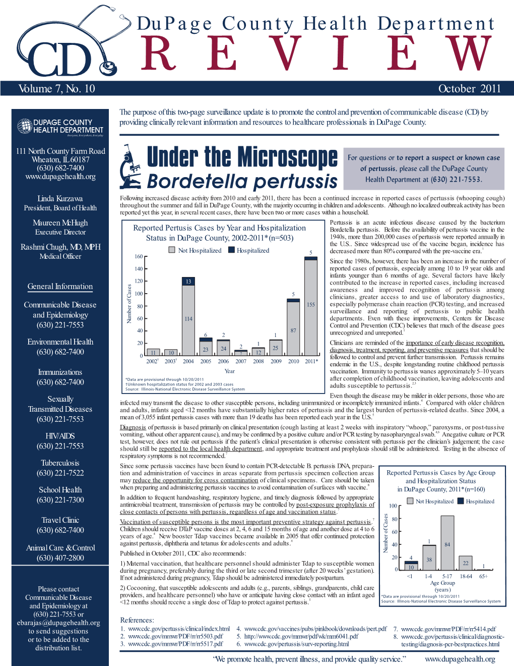 October 2011 Communicable Disease Review