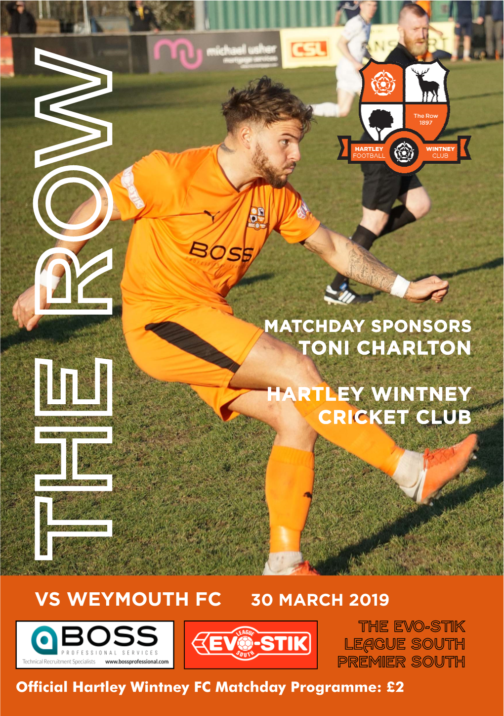 Weymouth Fc 30 March 2019 the Evo-Stik League South Premier South