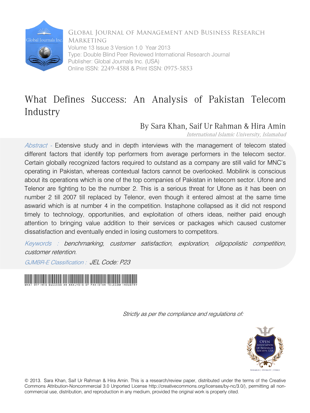 An Analysis of Pakistantelecom Industry