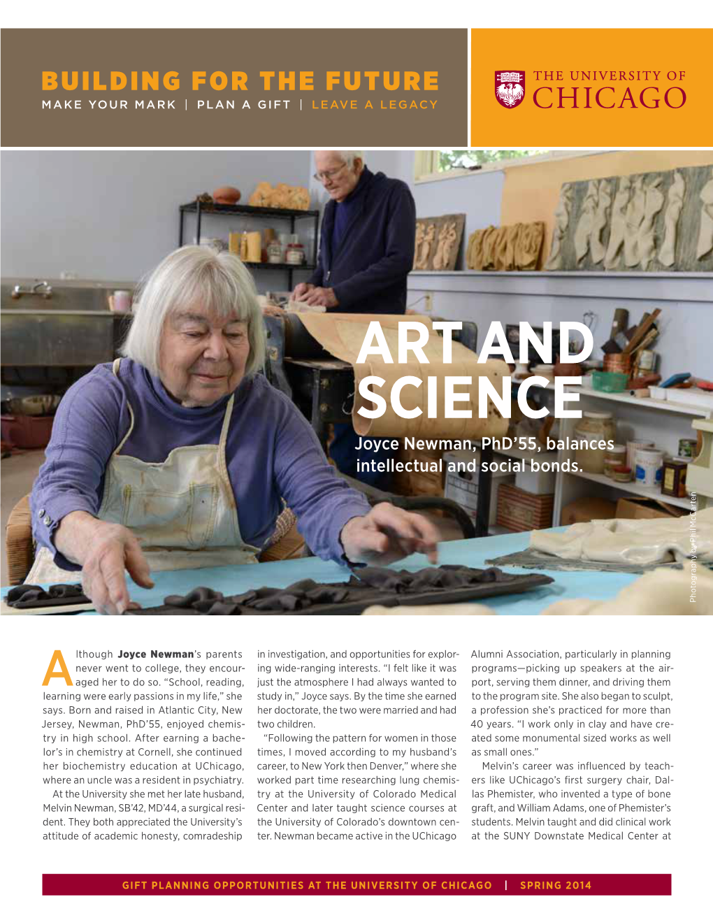 Art and Science Joyce Newman, Phd’55, Balances Intellectual and Social Bonds