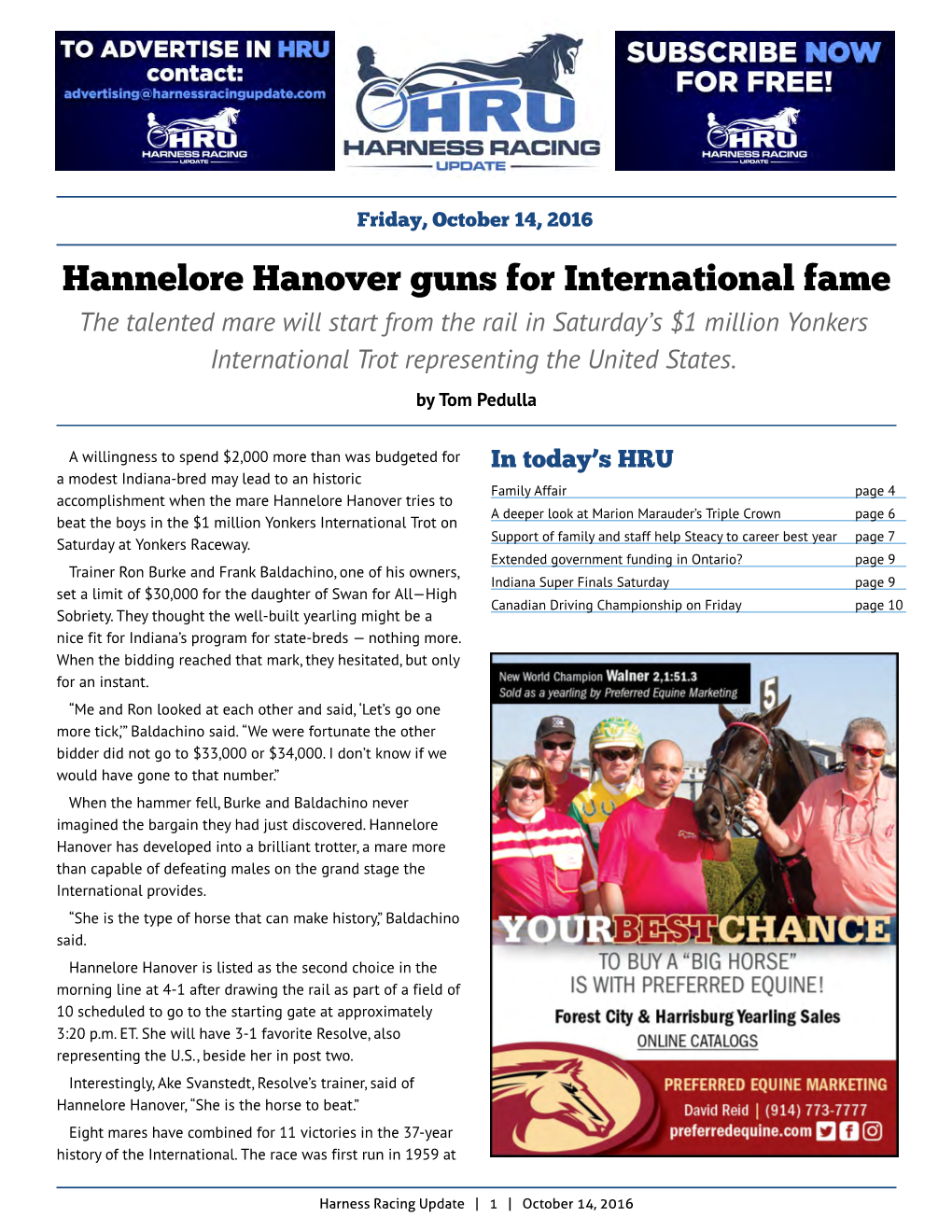 Hannelore Hanover Guns for International Fame
