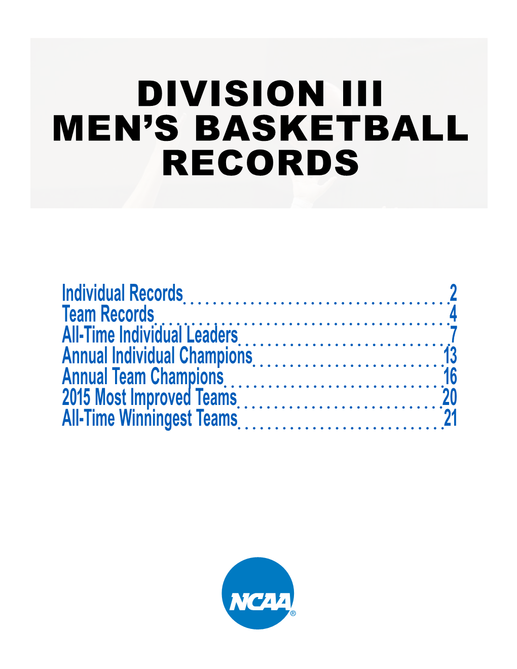 Division Iii Men's Basketball Records