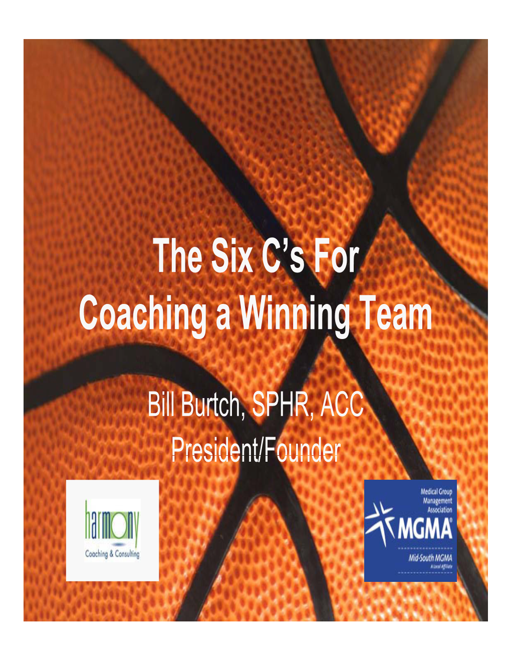 The Six C's for Coaching a Winning Team
