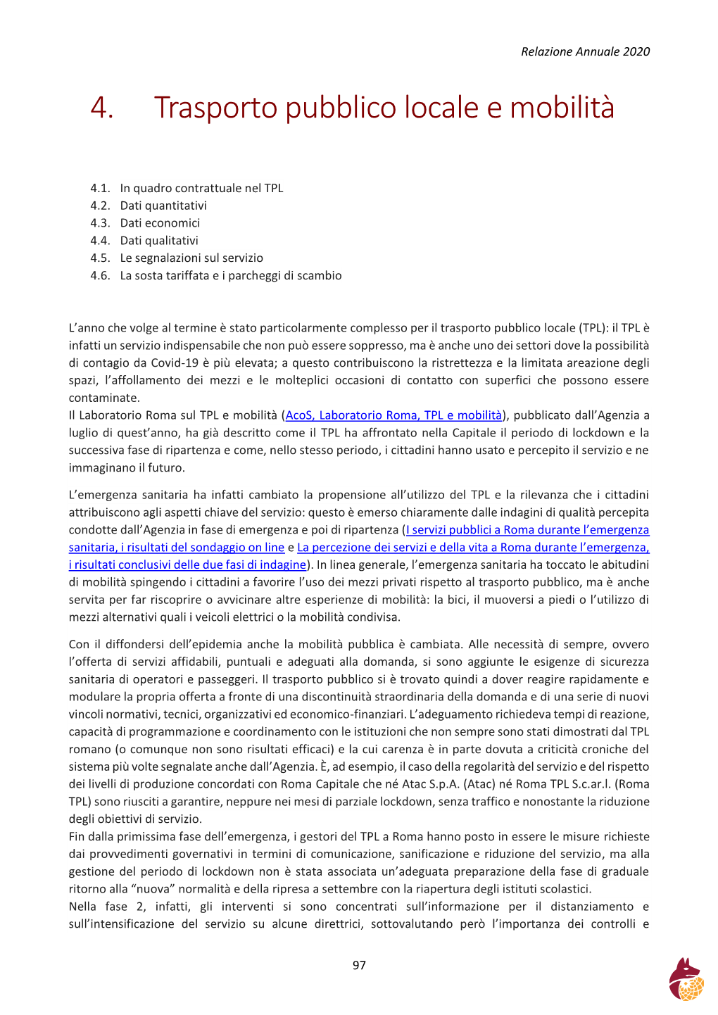 4. Trasporto Pubblico Locale E Mobilità