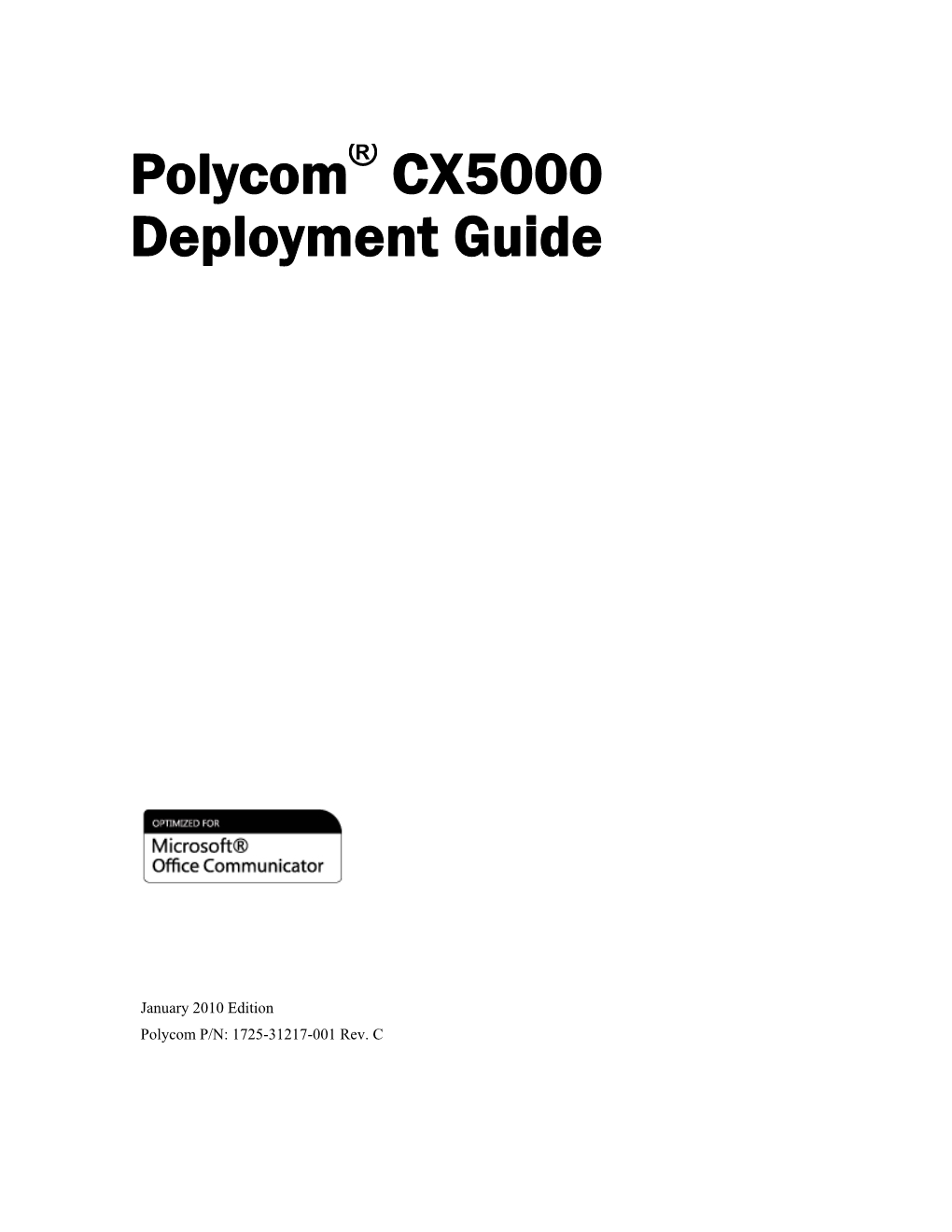 Polycom CX5000 Deployment Guide | Page 3