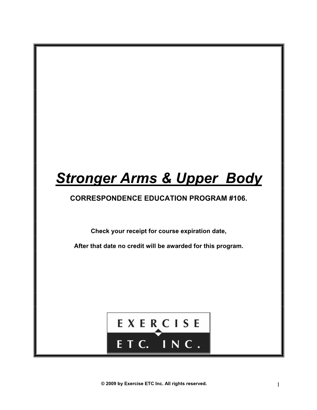 Stronger Arms & Upper Body