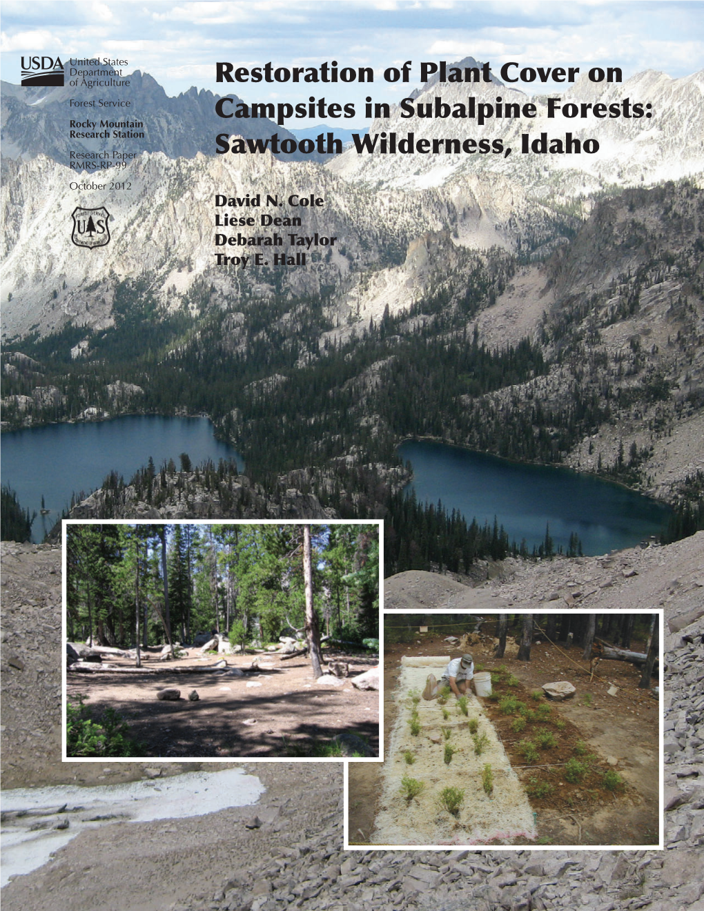 Restoration of Plant Cover on Campsites in Subalpine Forests: Sawtooth Wilderness, Idaho