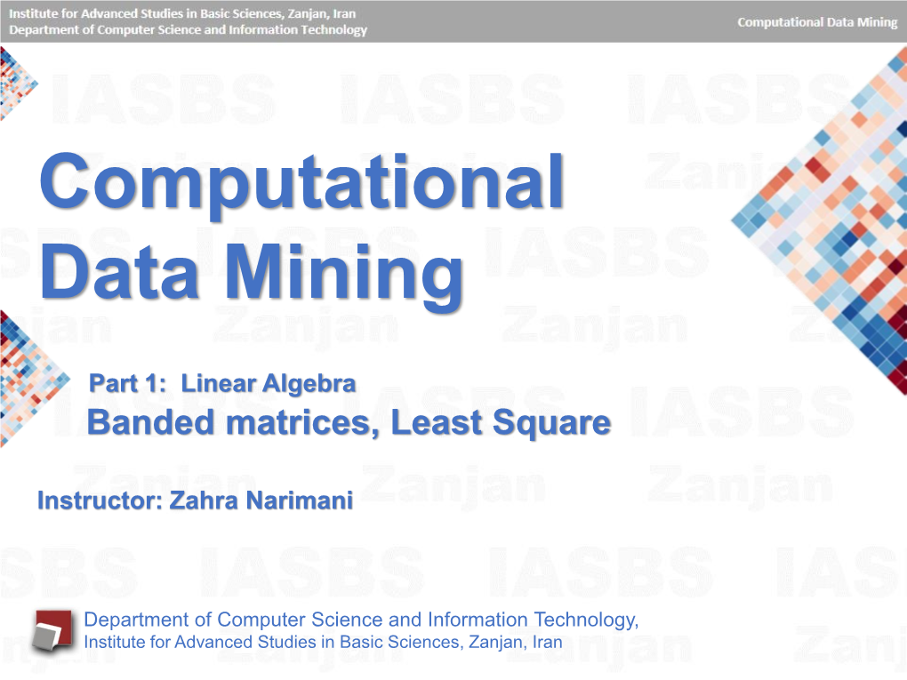 Computational Data Mining