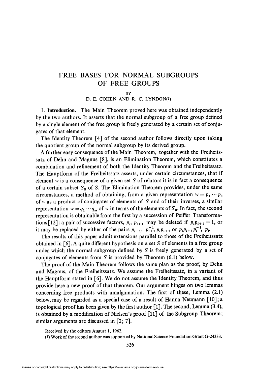 Free Bases for Normal Subgroups of Free Groups