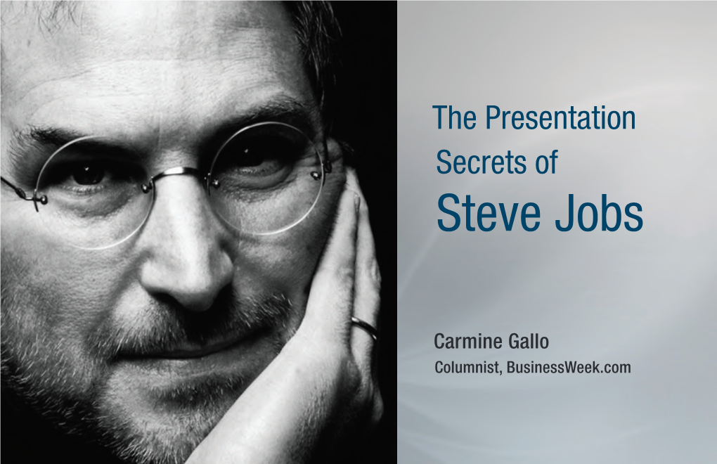 Presentation Secrets of Steve Jobs