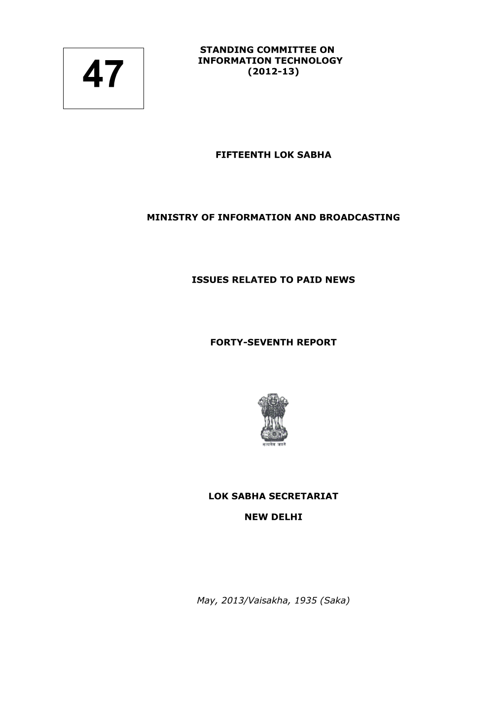 Media Lok Sabha Report