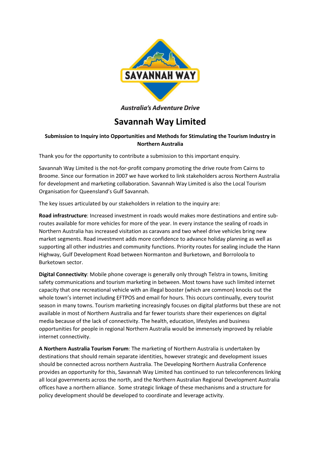 Savannah Way Limited