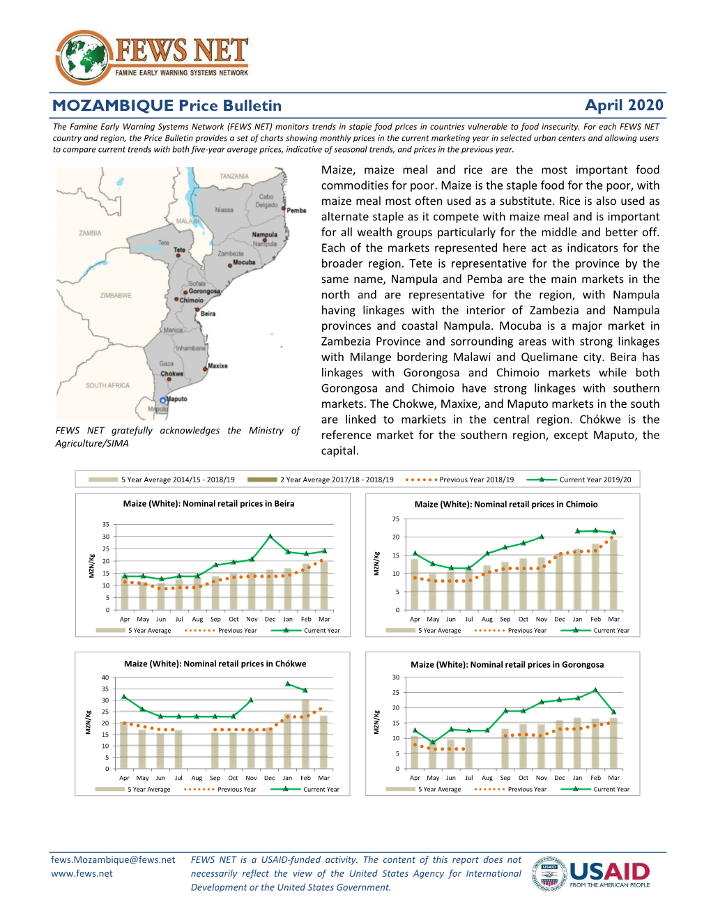 MOZAMBIQUE Price Bulletin April 2020