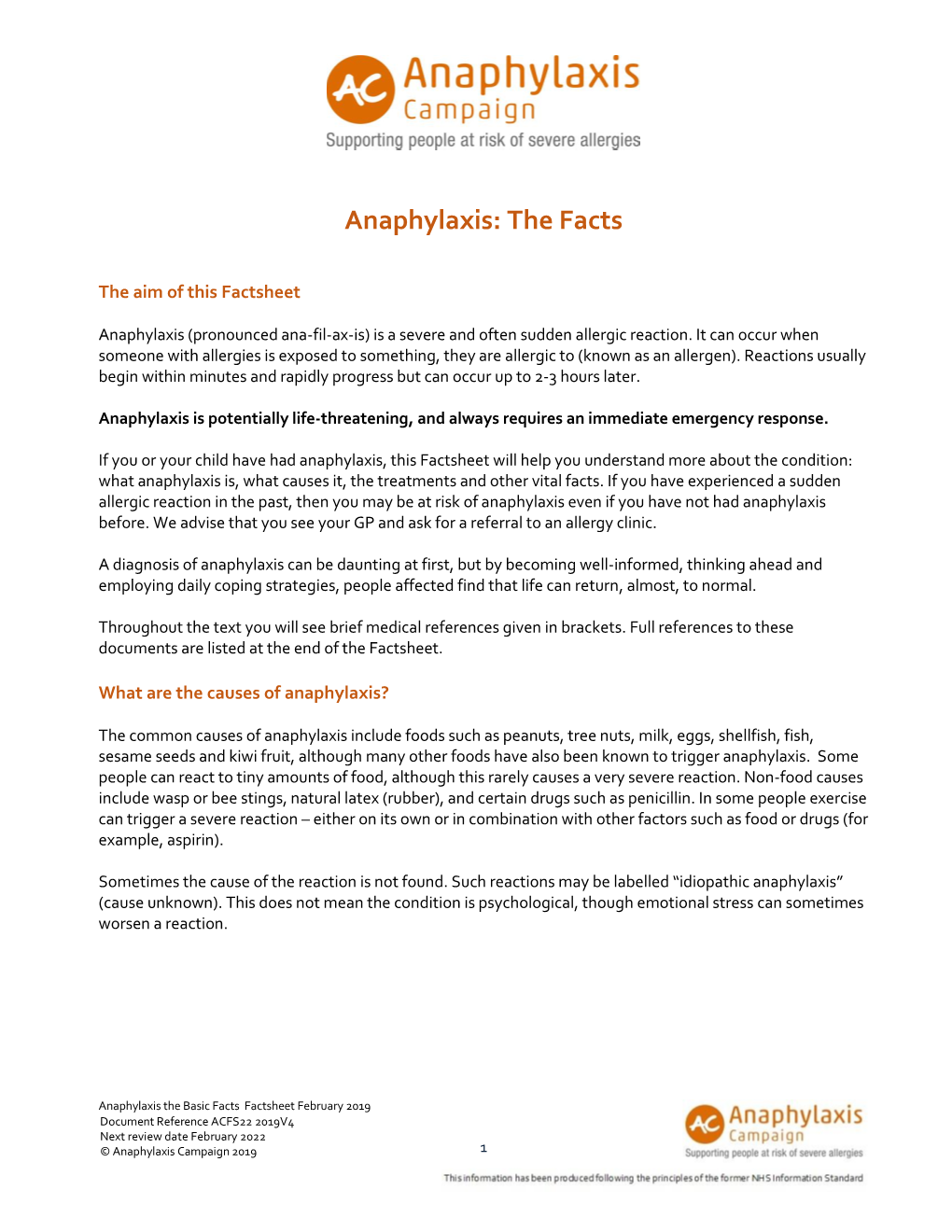 Anaphylaxis-The-Facts-Feb-2019.Pdf