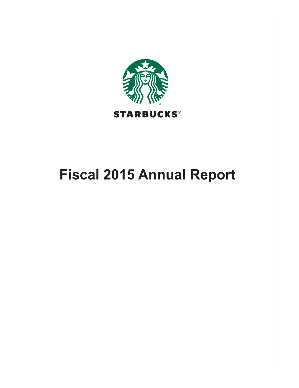 Fiscal 2015 Annual Report