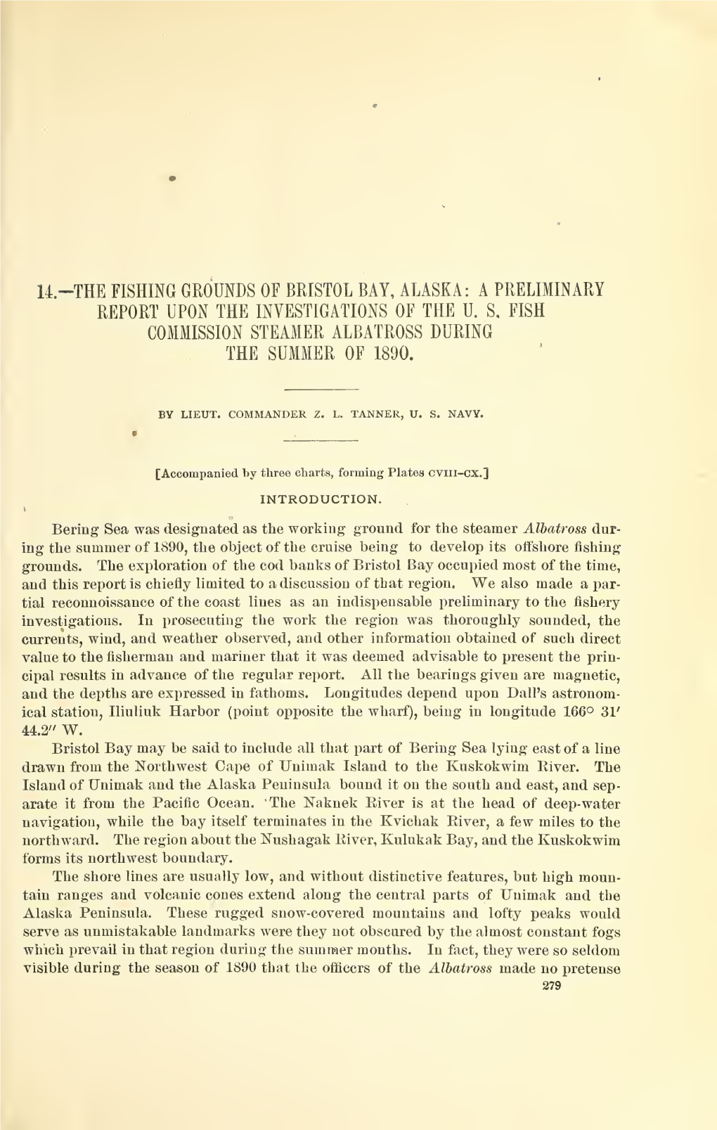 BULLETIN of the UNITED STATES FISH COMMISSION of Using Them As Landmarks