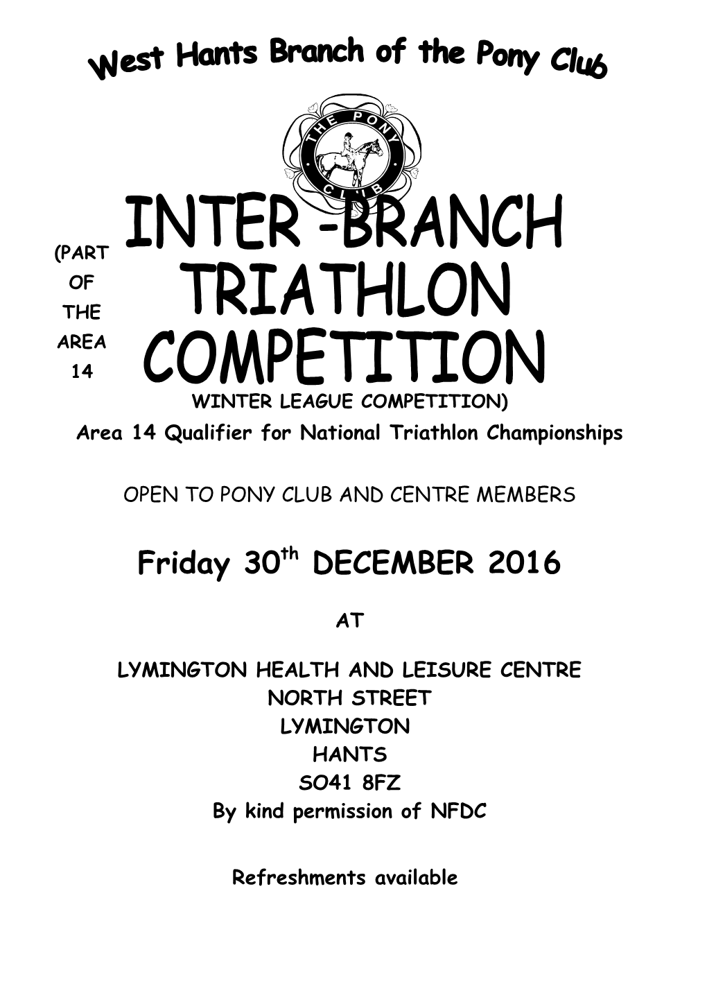 Area 14 Qualifier for National Triathlon Championships