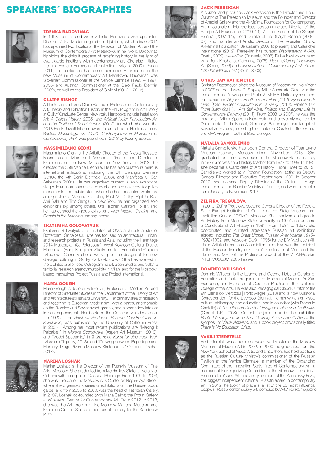 Speakers´ Biographies