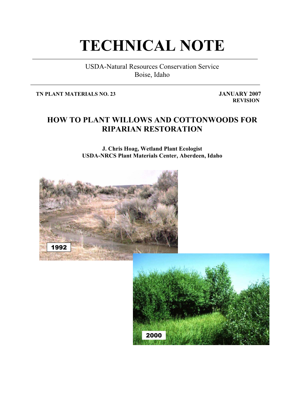 How to Plant Willows and Cottonwoods for Riparian Restoration