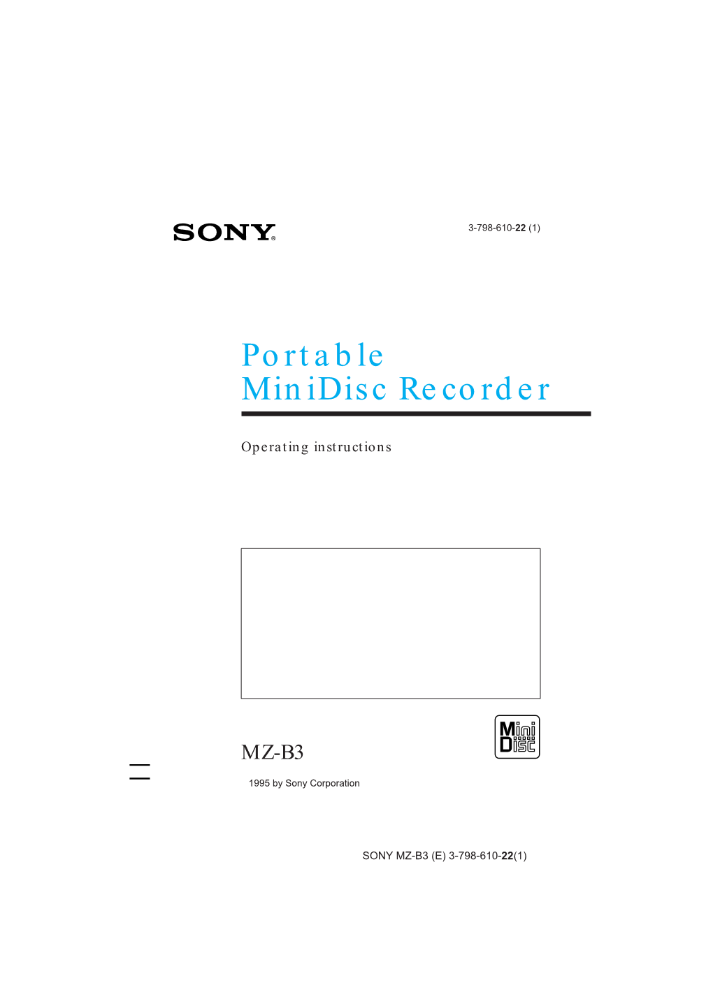 Portable Minidisc Recorder