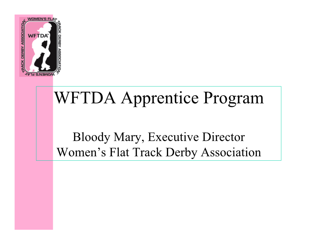 WFTDA Apprenticeprogram Rollercon2009