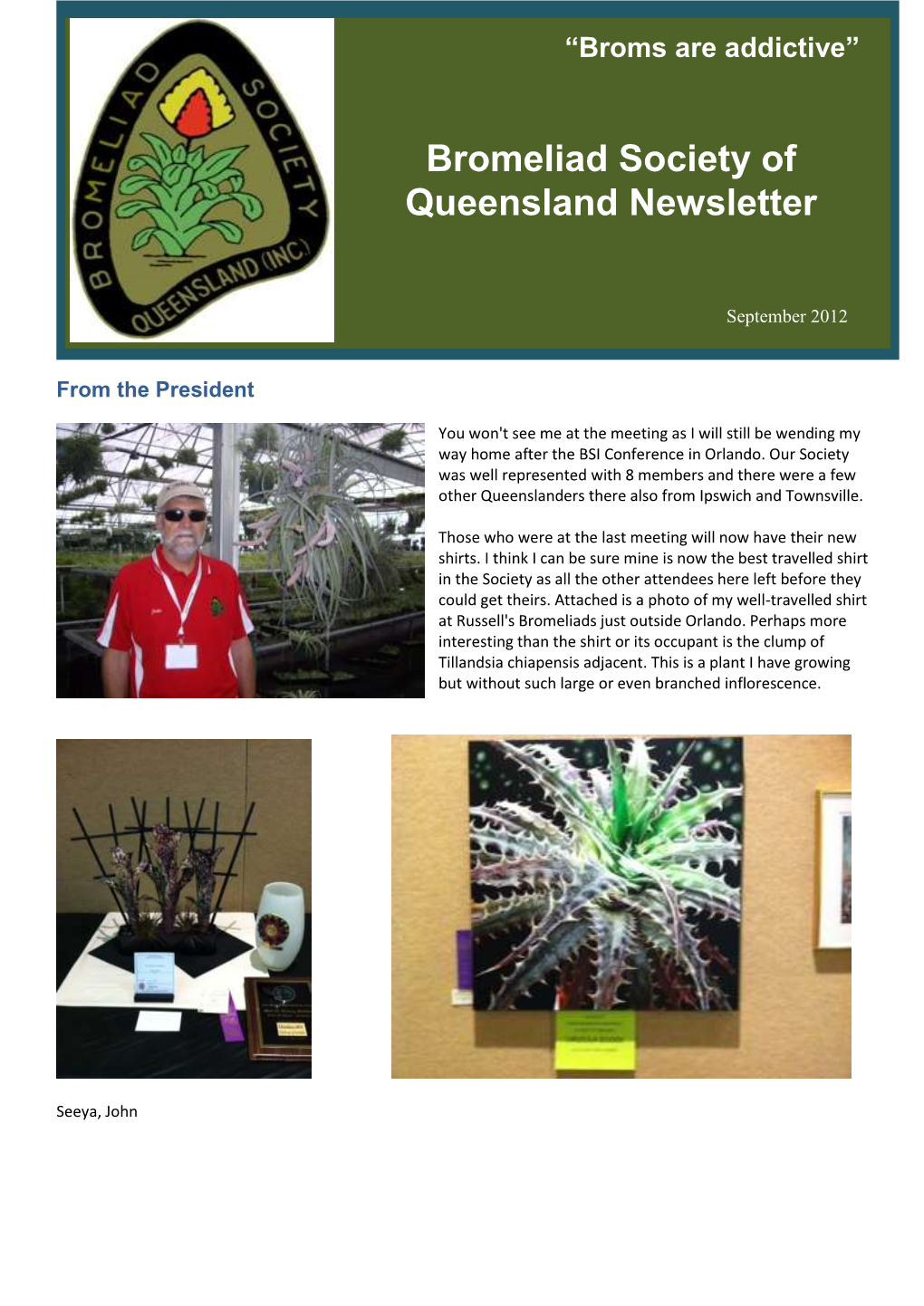 Bromeliad Society of Queensland Newsletter