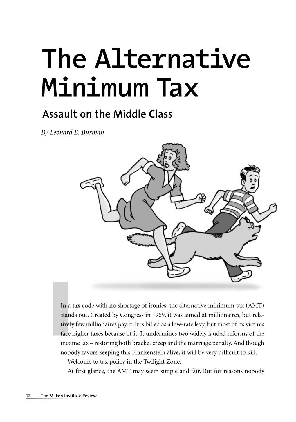 The Alternative Minimum Tax Assault on the Middle Class