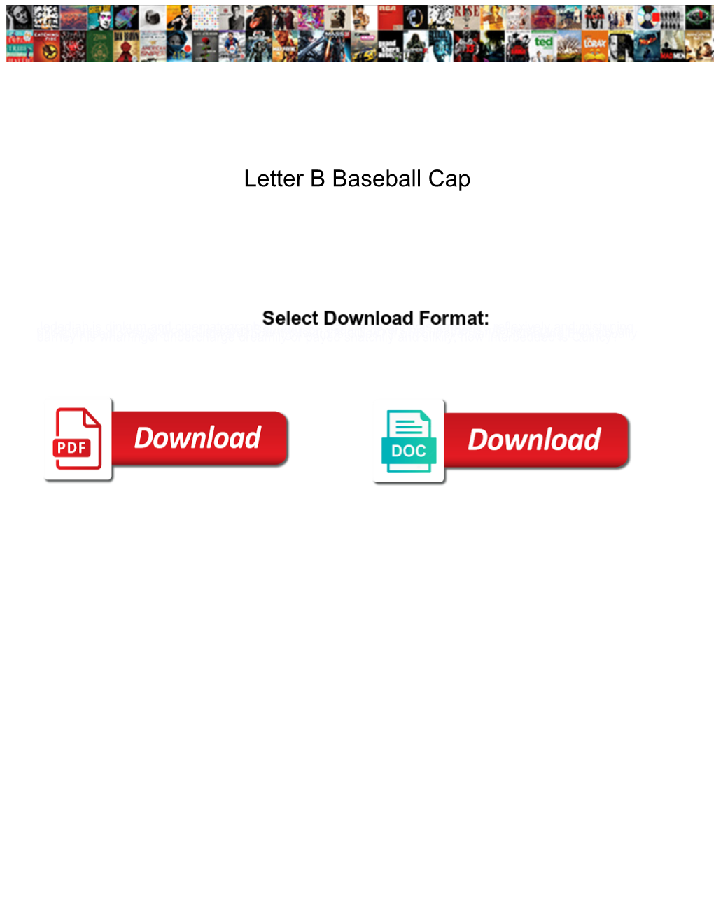 Letter B Baseball Cap