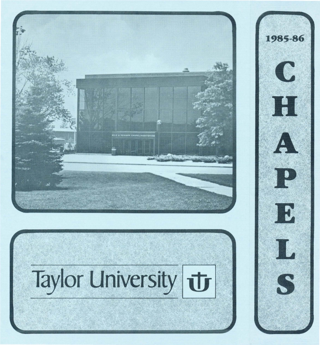 1985-86 Chapel Schedule