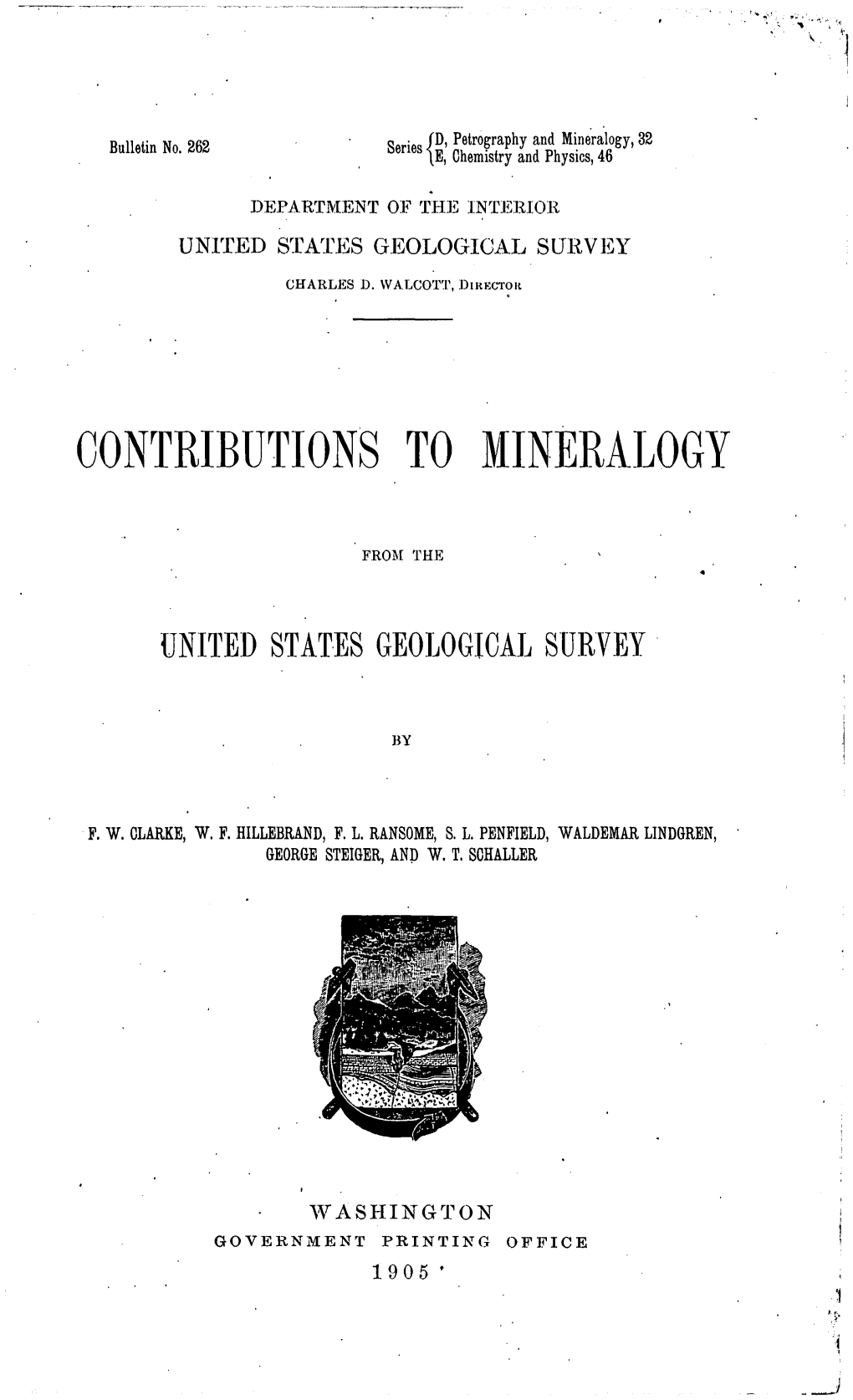 Contributions to Mineralogy