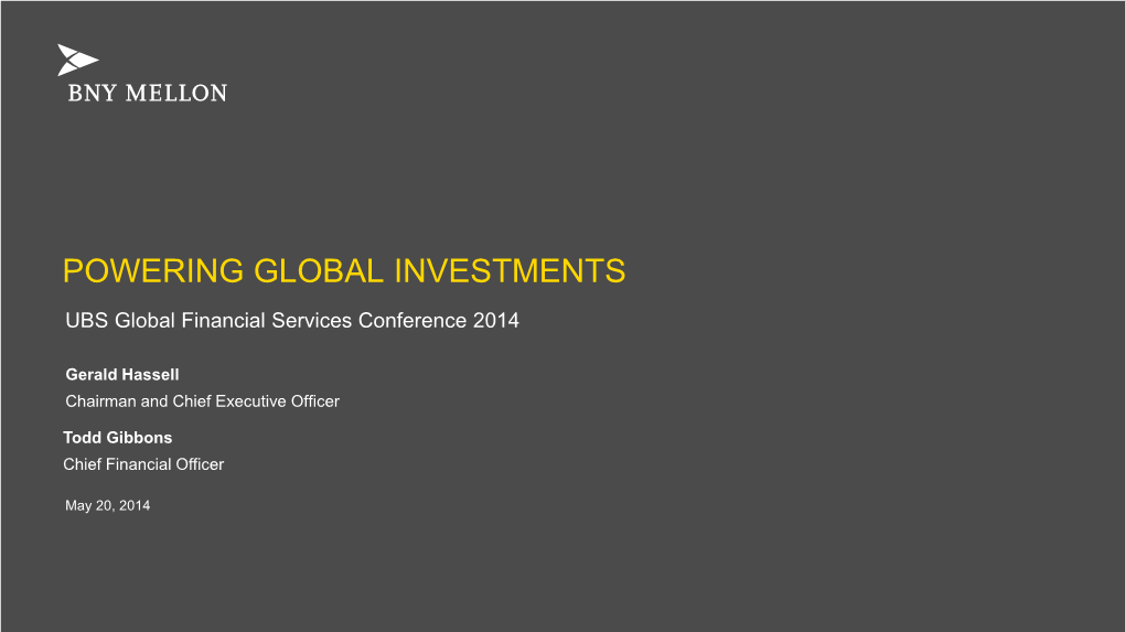 UBS Global Financial Services Conference 2014