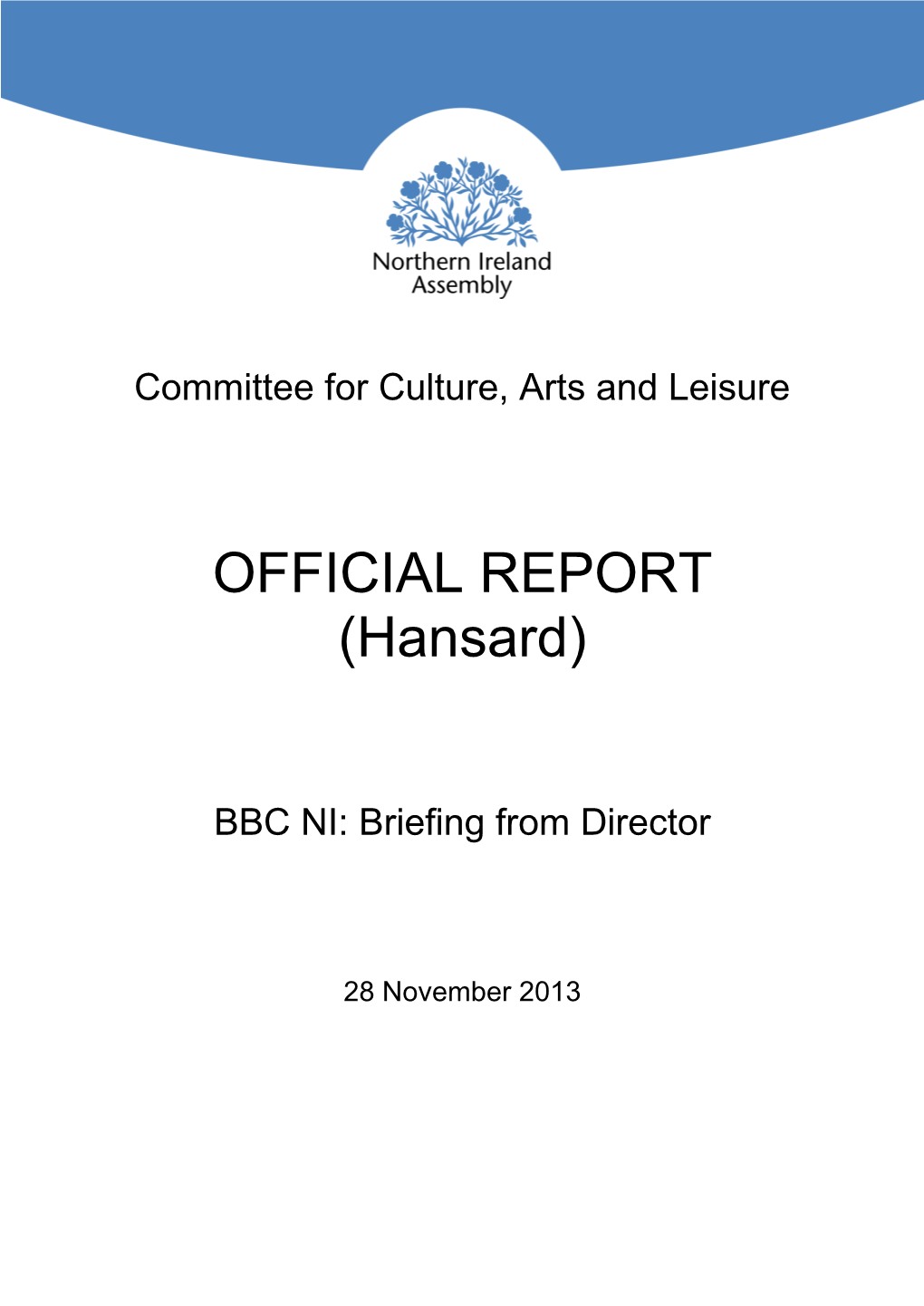 OFFICIAL REPORT (Hansard)