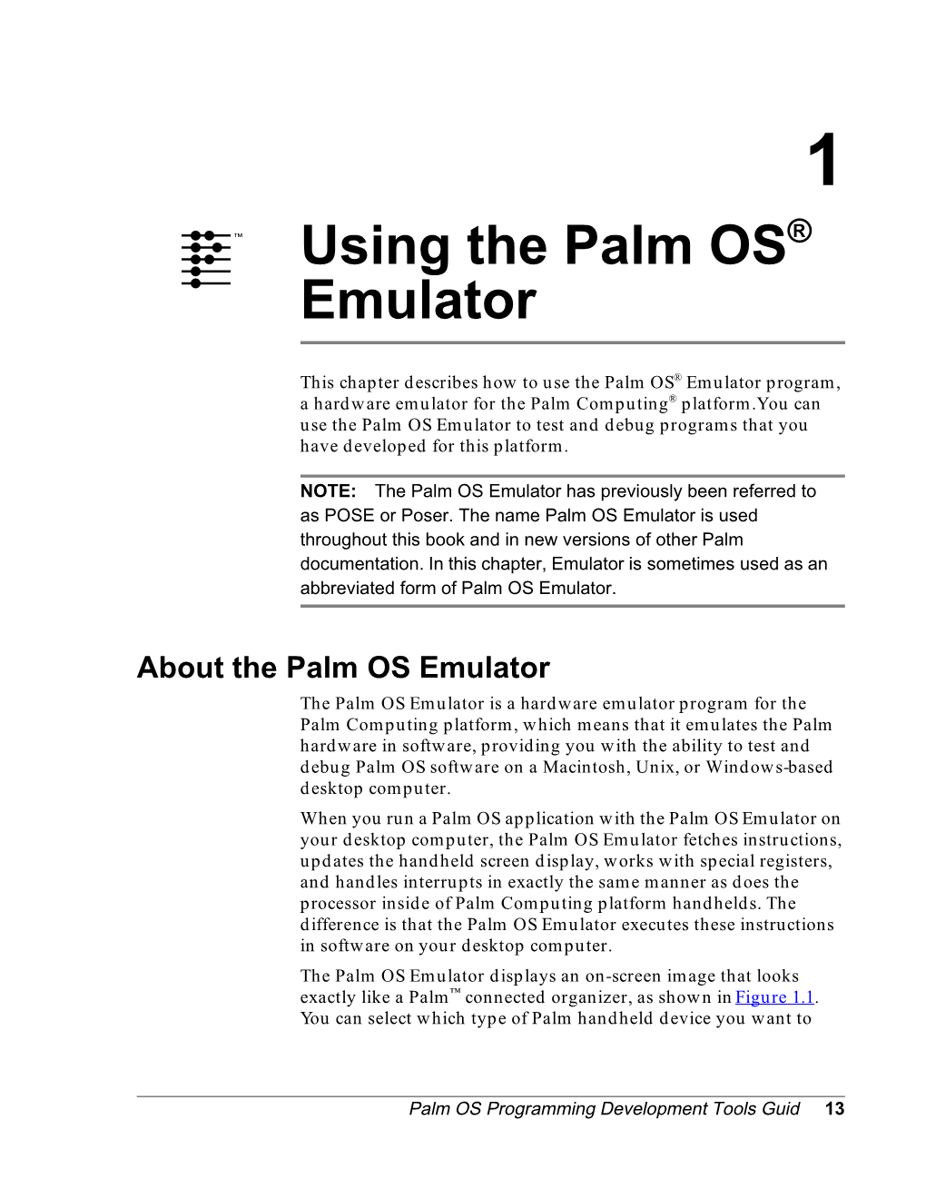 Using the Palm OS Emulator