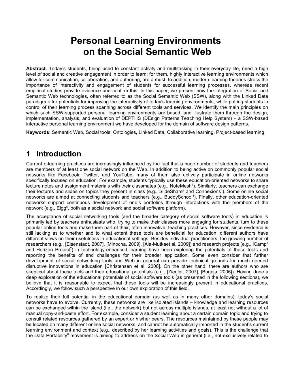 Personal Learning Environments on the Social Semantic Web