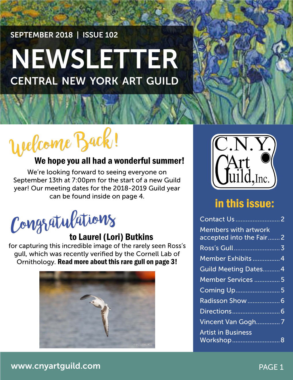 September 2018 Newsletter