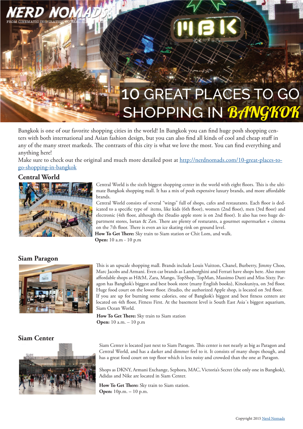 10 Great Places to Go Shopping in Bangkok