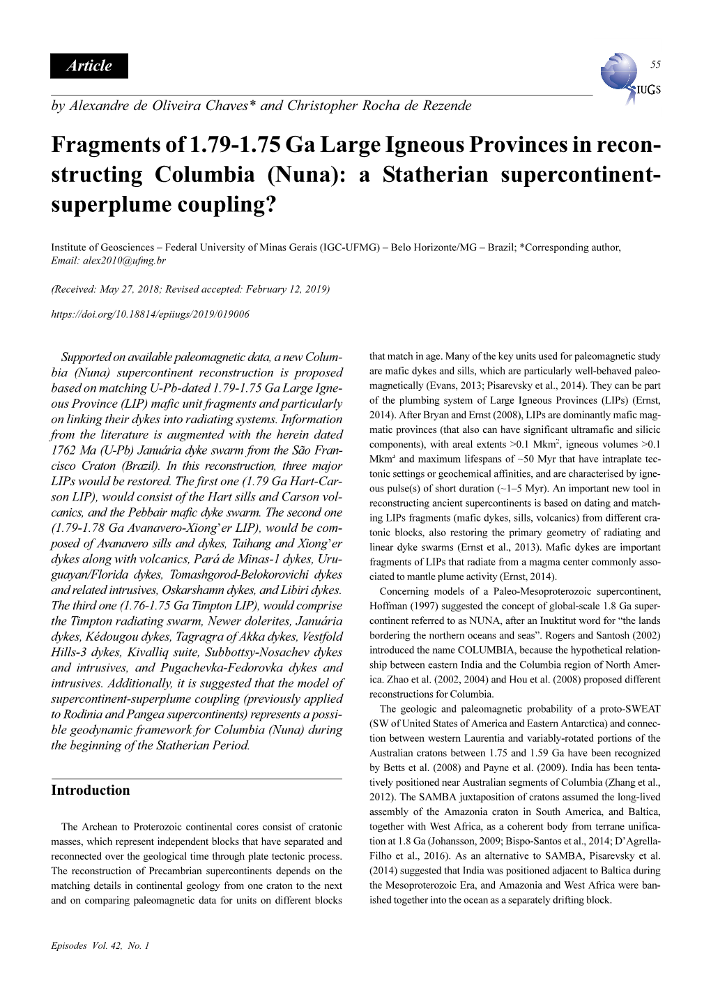 Structing Columbia (Nuna): a Statherian Supercontinent- Superplume Coupling?