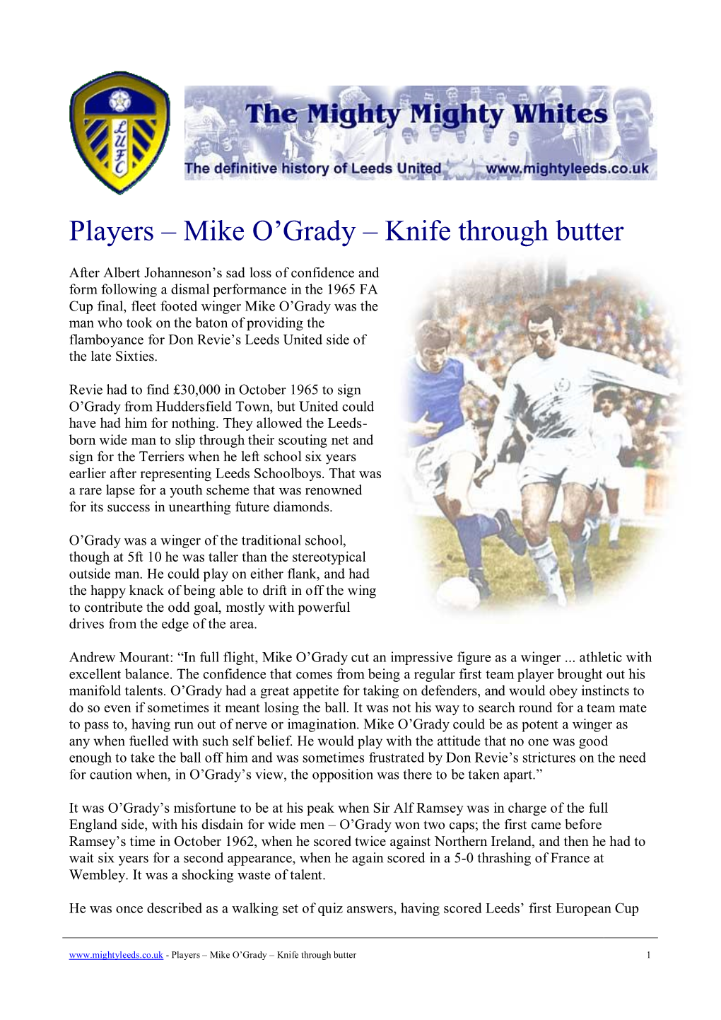 Players – Mike O'grady – Knife Through Butter