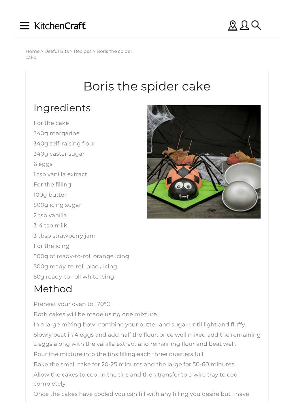 Boris the Spider Cake