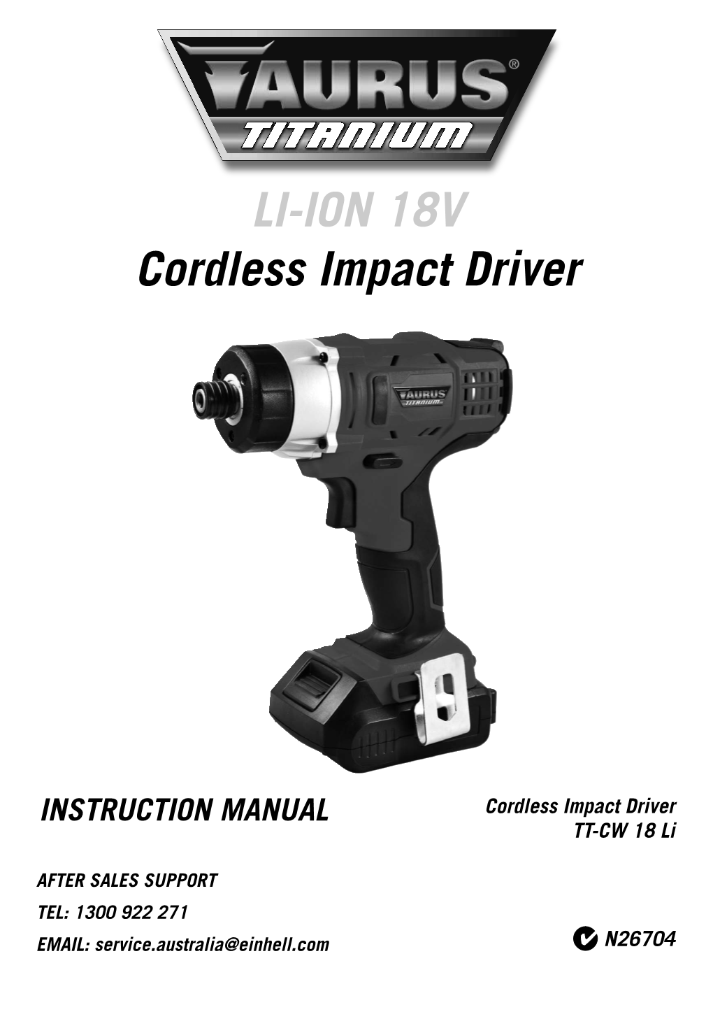 LI-ION 18V Cordless Impact Driver