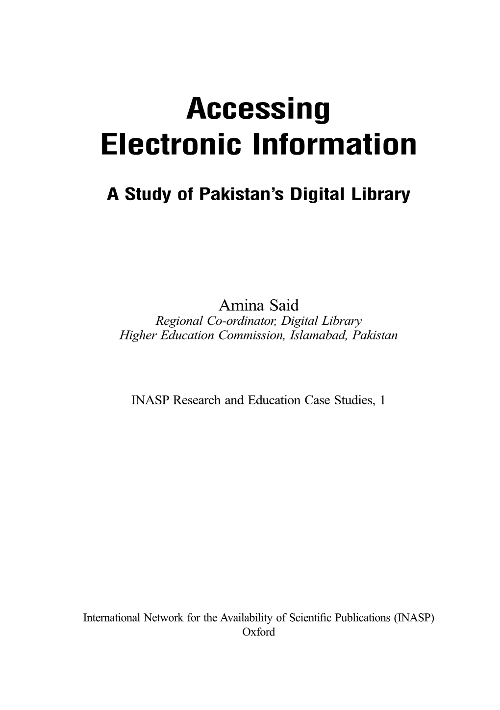 Accessing Electronic Information