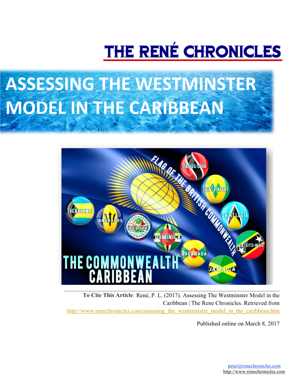 Assessing the Westminster Model in the Caribbean