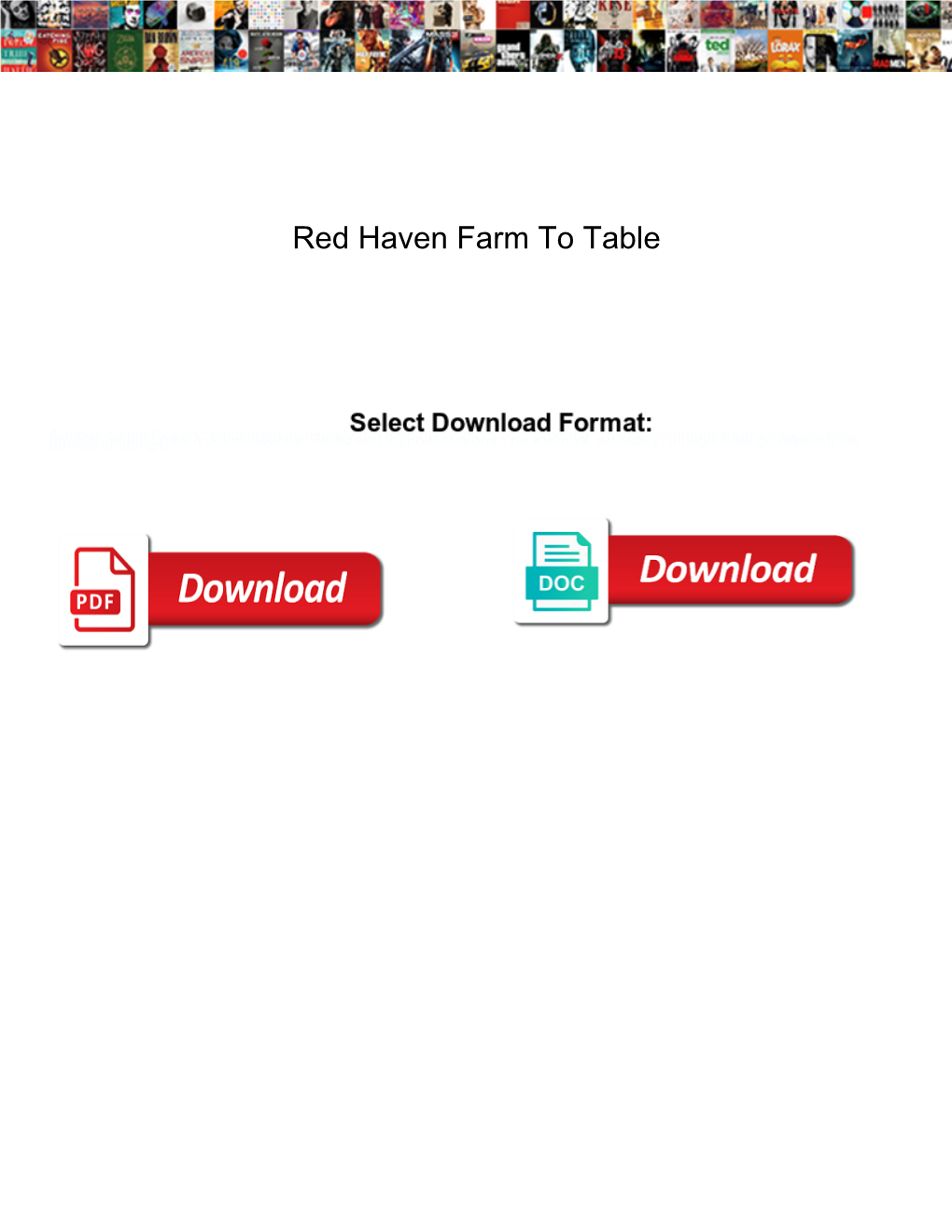 Red Haven Farm to Table