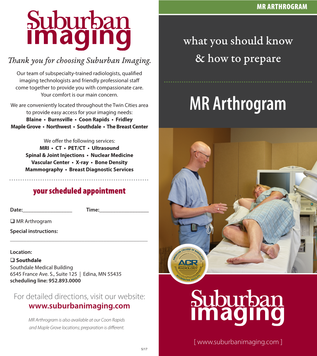 Mr Arthrogram