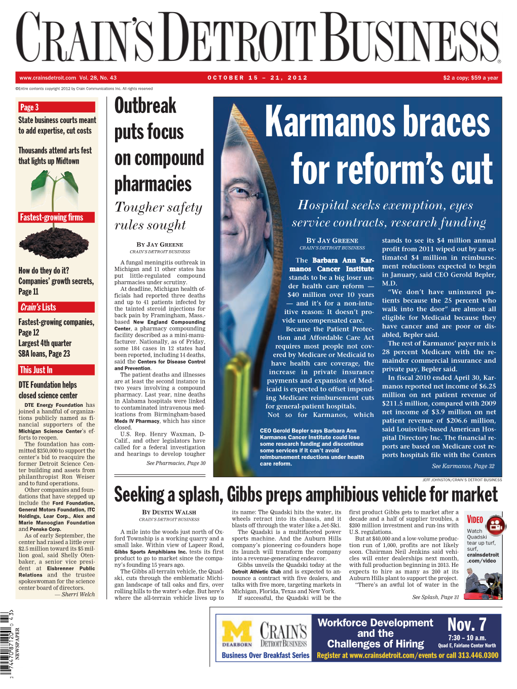 Karmanos Braces for Reform's