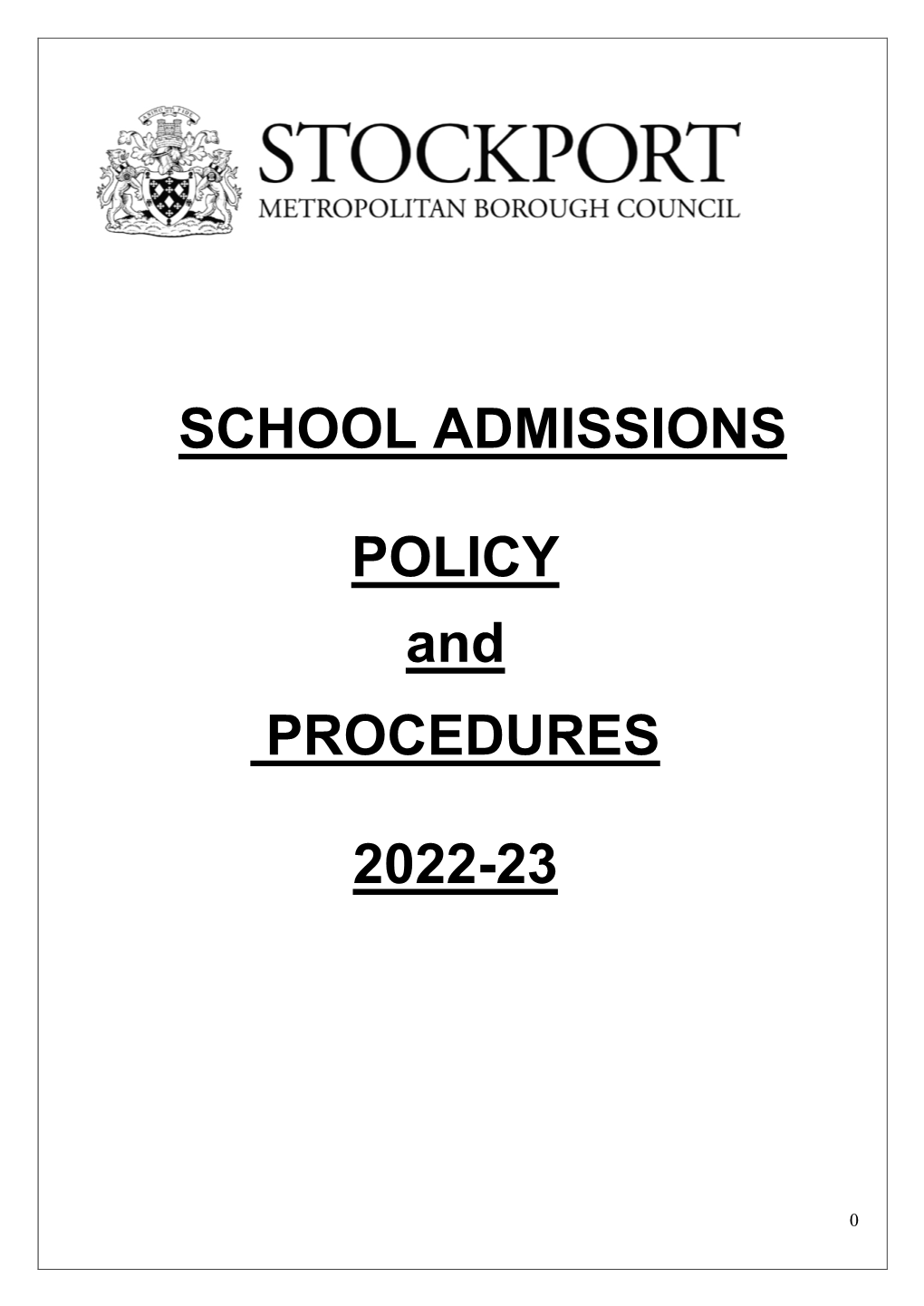 SMBC Admissions Procedure 2022-23