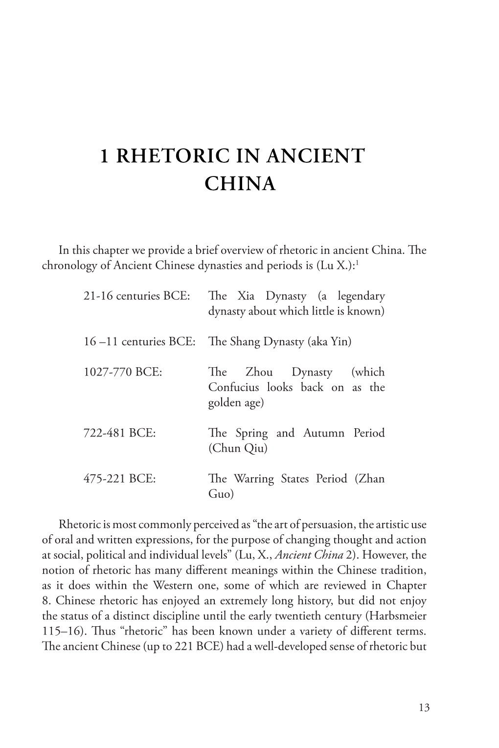 1 Rhetoric in Ancient China