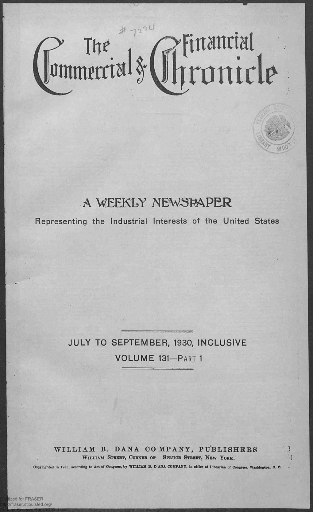 July to September 1930, Inclusive: Index To