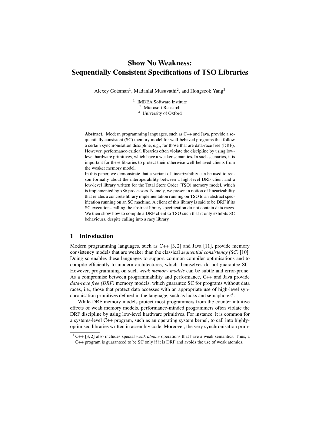 Show No Weakness: Sequentially Consistent Specifications of TSO