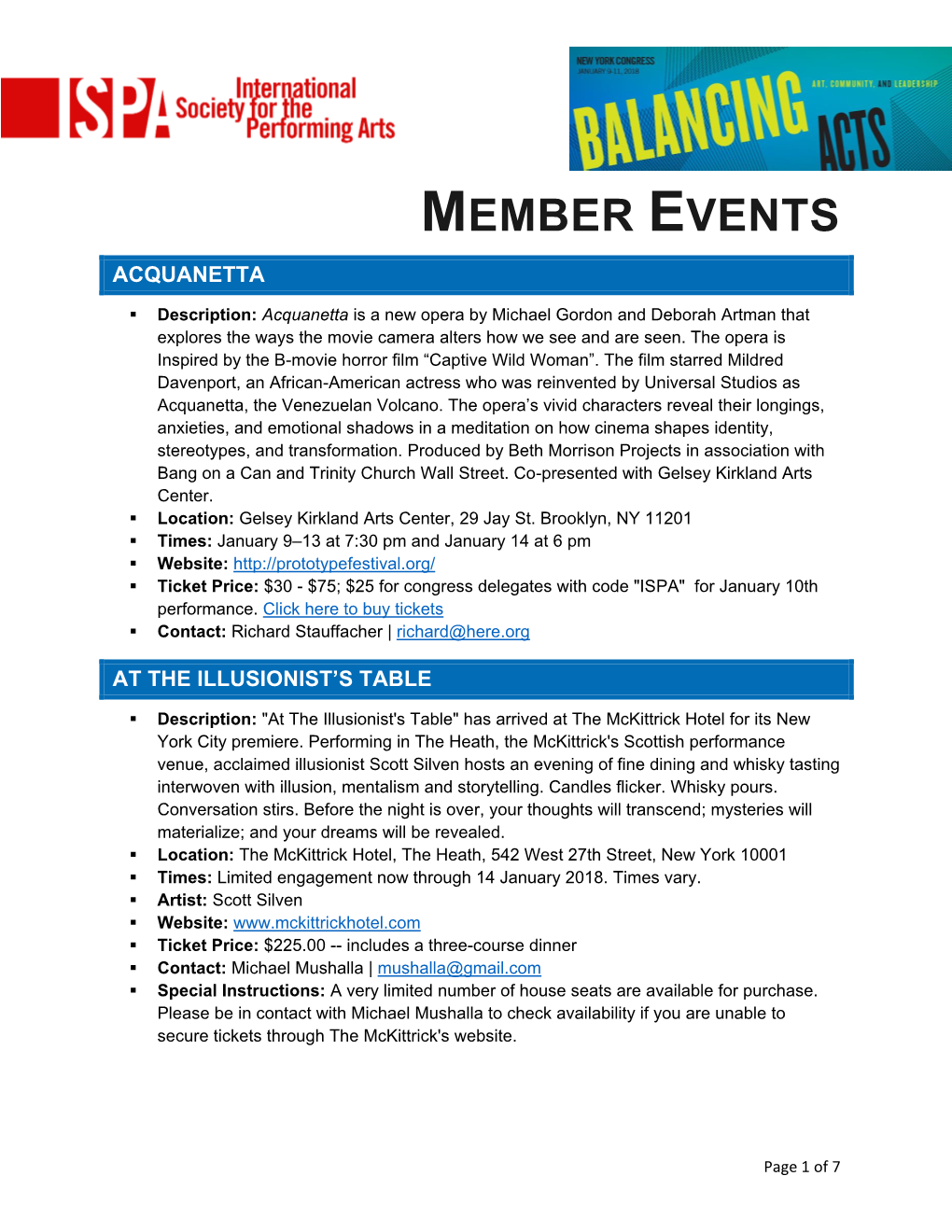 Member Events